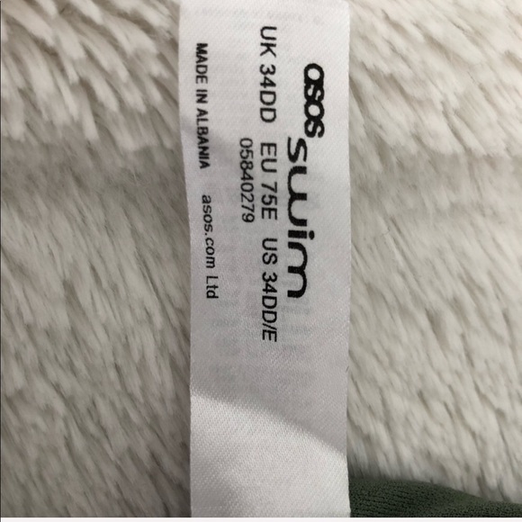 ASOS Gathered Waistband Green Swimwsuit 34DD - Picture 5 of 6